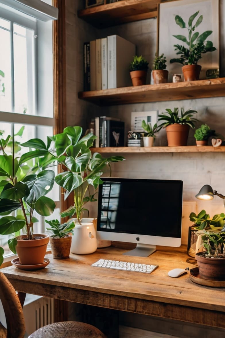 To further enhance the ambience of cozy your home office, consider incorporating warm lighting into your design scheme. Soft, diffused lighting can create a welcoming and relaxed atmosphere that is perfect for focusing on work tasks. 