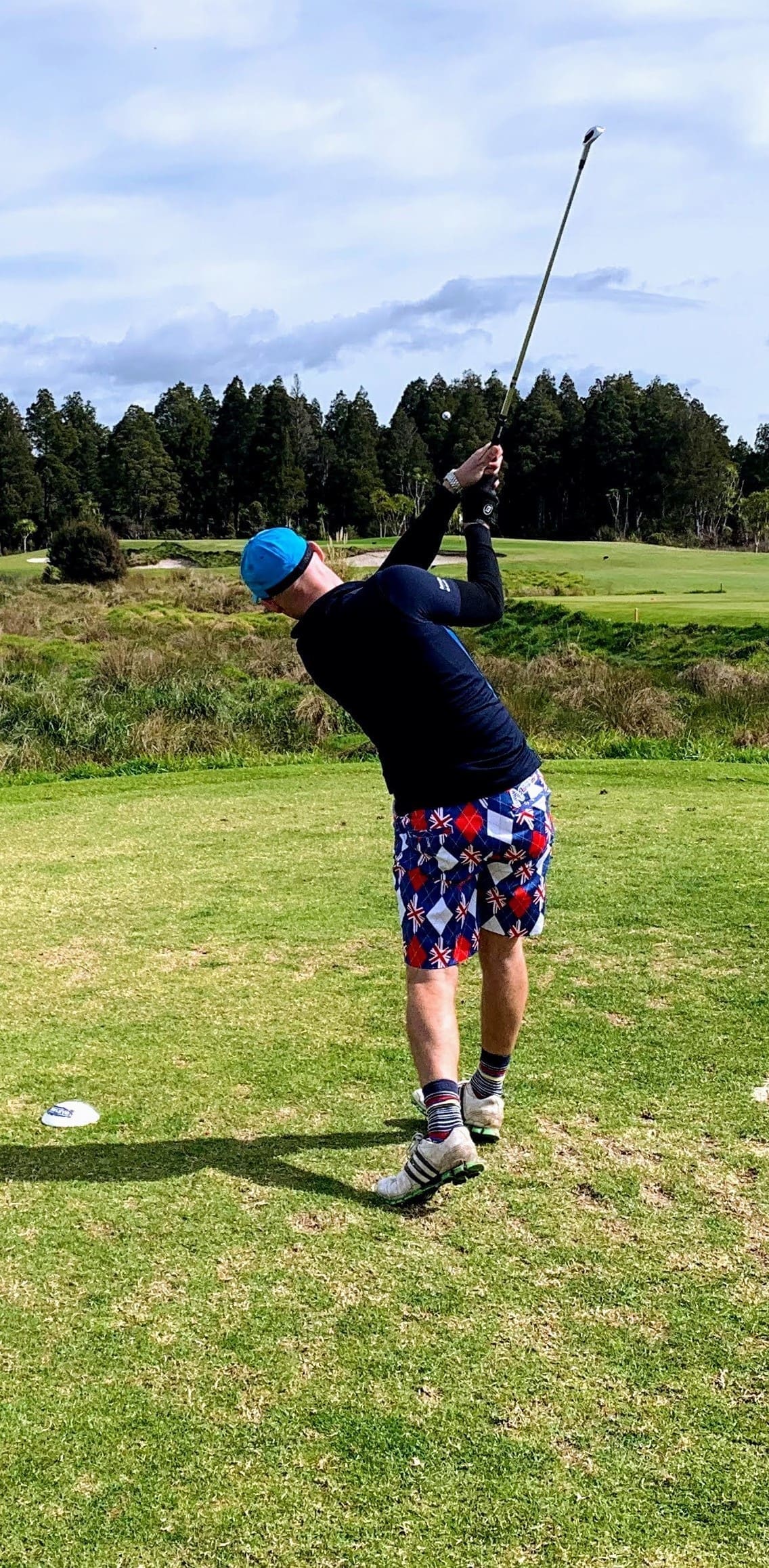 Make sure you are properly equipped for a day on the course. This includes having the right clubs, plenty of golf balls, tees, and any other necessary accessories.  Here i am with my favourite short from Royal and Awesome