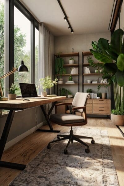 Transform Your Home Office with 5 Affordable Desk Ideas For those looking to bring a touch of nature into their workspace, a Rustic Reclaimed Wood Table offers a warm and inviting aesthetic. Made from salvaged wood, this table adds a sense of history and sustainability to your home office