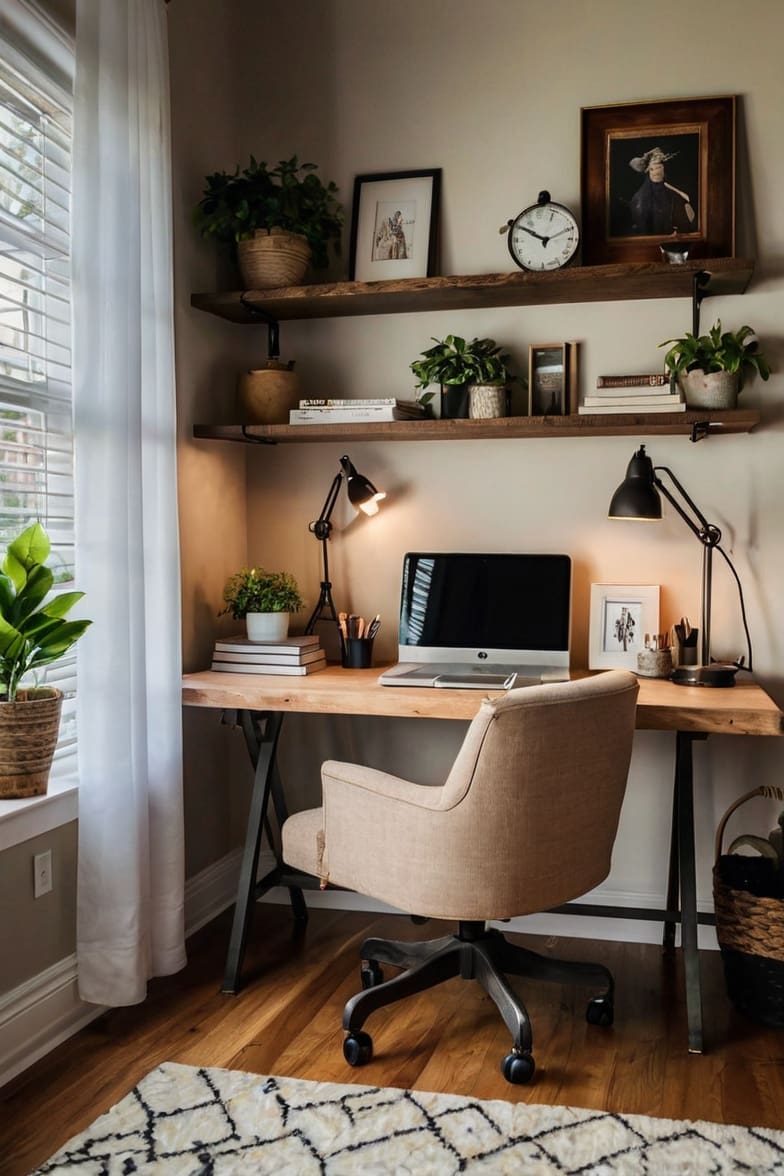 ot everyone has a spacious house to dedicate to a large office. Therefore, it's crucial to maximize the use of small spaces to create a cozy home office.