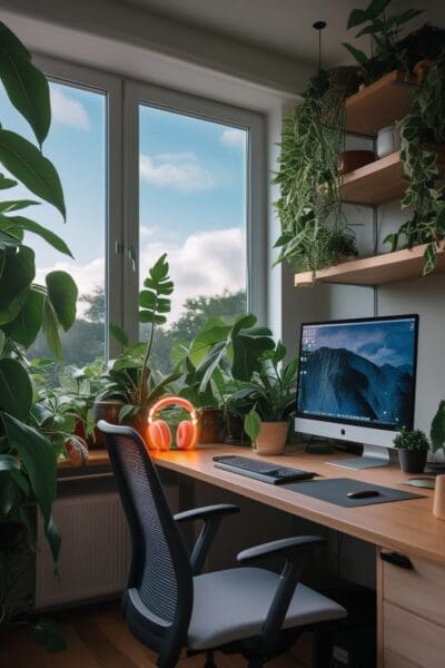 Celebrate National Work From Home Day 2025 With the Perfect Home Office Setup Work from home day 2025 - Add inspiring touches, such as indoor plants, art, or photos,